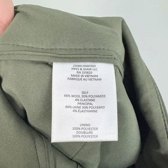 VERONICA BEARDNEW Jensen Pants in Loden Dark Green Women’s Size 8